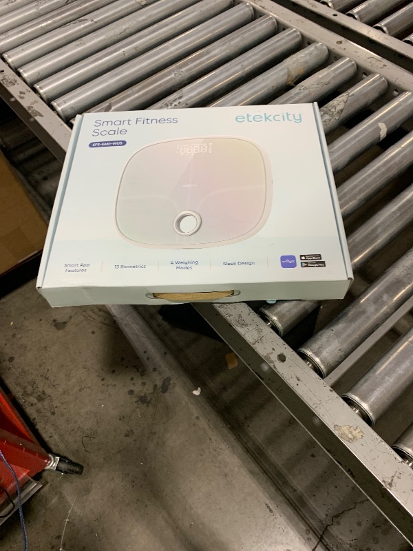Photo 1 of Etekcity Smart Rechargeable Scale for Body Weight, BMI, Fat, Muscle Mass, Digital Bathroom Scale with 13 Metrics, Secret Mode, Bluetooth Connect to Free Apps, Rainbow White