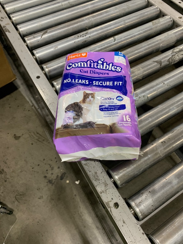 Photo 1 of Hartz Comfitables Cat Diapers,Medium, 16 Count, Comfortable & Secure Fit, Easy to Put On
