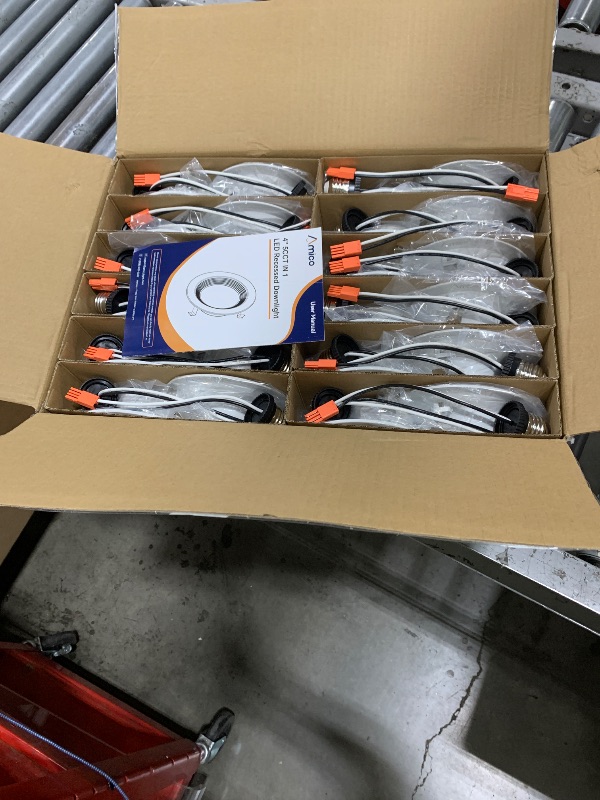 Photo 1 of Amico 24 Pack 4 inch 5CCT LED Recessed Lighting, Dimmable, 8.5W=60W, 650LM, 2700K/3000K/4000K/5000K/6000K Selectable, Retrofit Can Lights with Baffle Trim, IC Rated - ETL & FCC, White