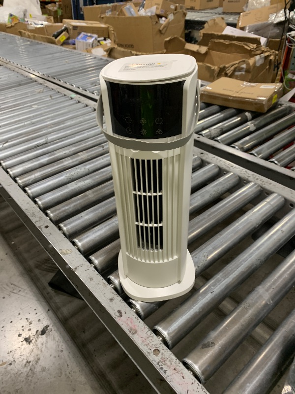 Photo 1 of XIUREI 16'' Misting Tower Fan, 700ml Tank, 90° Oscillating Fan w/Remote, Bladeless Desk Fan, 4 Speeds, Timer, Cooling Fan for Bedroom, Desk, Table, Office, Room