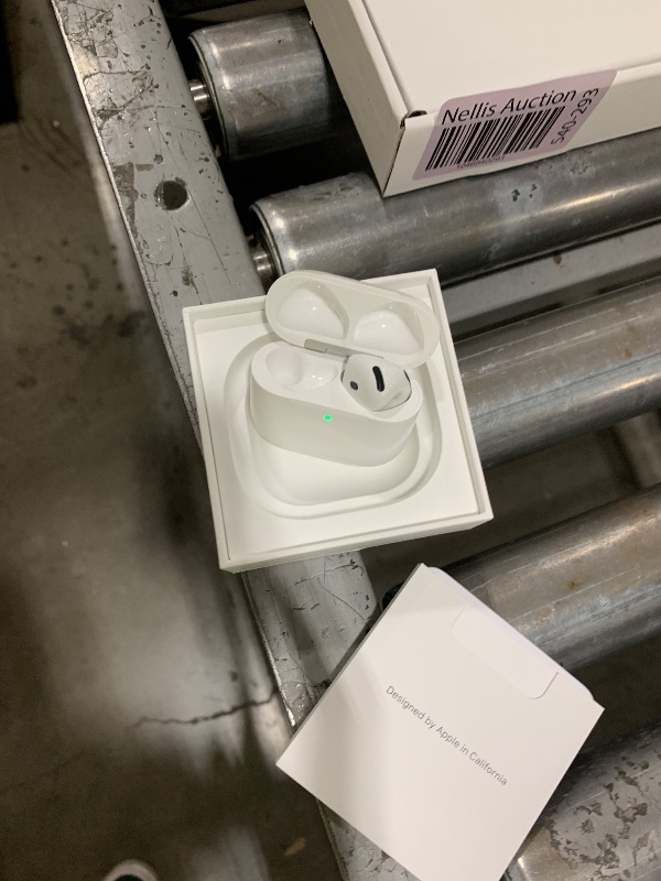 Photo 1 of Apple AirPods 4 Wireless Earbuds, Bluetooth Headphones, with Active Noise Cancellation, Adaptive Audio, Transparency Mode, Personalized Spatial Audio, USB-C Charging Case, Wireless Charging, H2 Chip