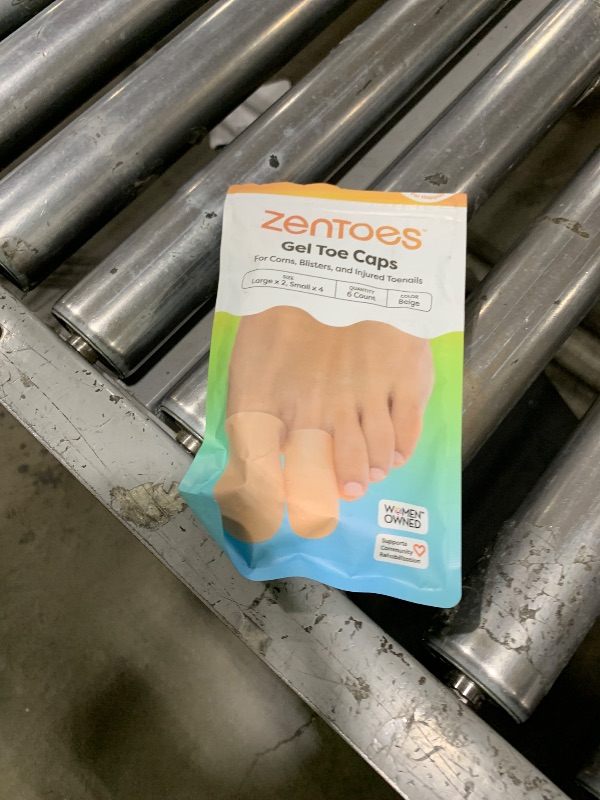 Photo 1 of ZenToes 6 Pack Gel Toe Cap and Protector - Cushions and Protects to Provide Relief from Missing or Ingrown Toenails, Corns, Blisters, Hammer Toes (Variety, Beige)
