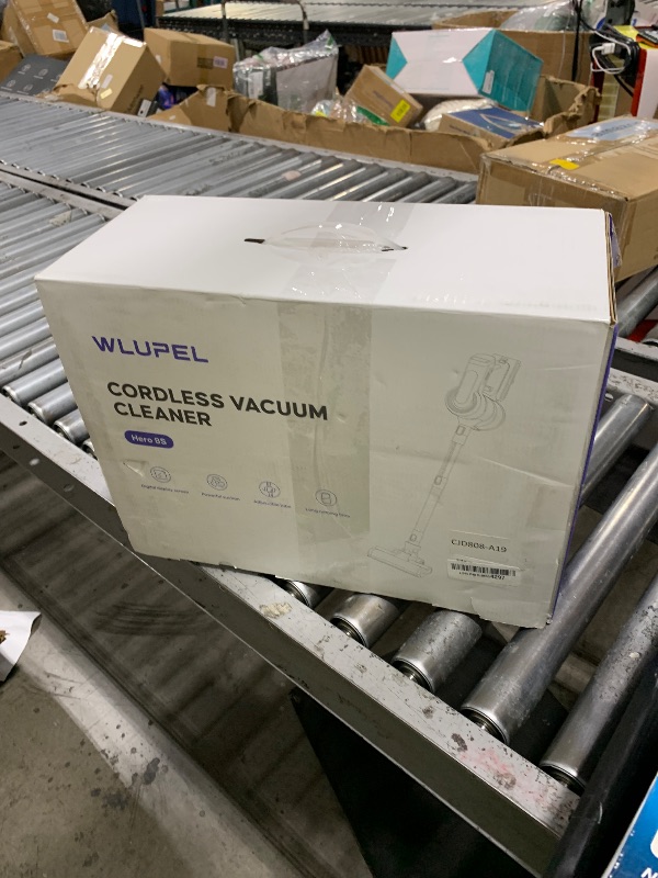 Photo 1 of WLUPEL Cordless Vacuum Cleaner, 450W 38Kpa Powerful Stick Vacuum with 55min Detachable Battery, Vacuum Cleaners with Touch Display, Red, H8S Pro