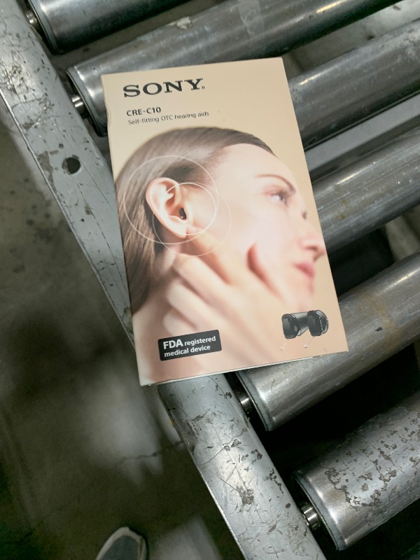 Photo 1 of Sony CRE-C10 Self-Fitting OTC Hearing Aids for Mild to Moderate Hearing Loss, Prescription-Grade Sound Quality, Compact Virtually Invisible Design, Customizable App, and Replaceable Batteries, Black