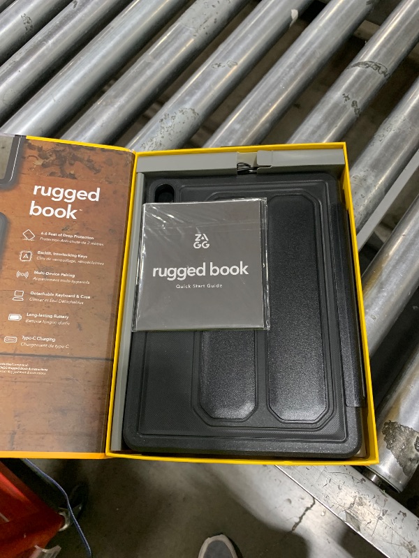Photo 1 of ZAGG Rugged Book iPad 11" (A16)/ 10.9" (Gen 10) Case - Durable Wireless Keyboard Case, Military-Grade Drop Protection, Multi-Device Pairing, Detachable Backlit Keyboard, Black