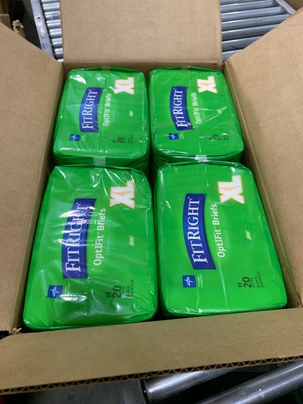 Photo 1 of Medline FitRight Incontinence Diapers, Specialty Size Adult Diapers, For Men And Women, Maximum Protection