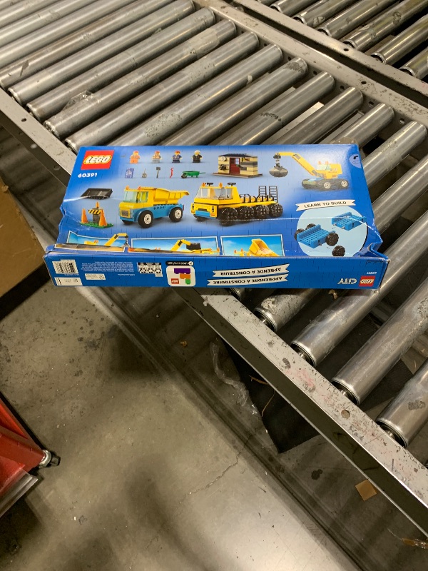 Photo 1 of LEGO City Construction Trucks and Wrecking Ball Crane 60391 Building Toy Set for Toddler Kids Ages 4+, Includes 3 Construction Vehicles, an Abandoned House and 3 Minifigures for Pretend Play