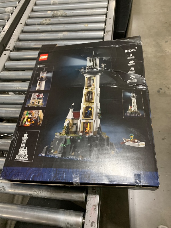 Photo 1 of LEGO Ideas Motorized Lighthouse 21335 Adult Model Building Kit, Complete with Rotating Lights, Quaint Cottage and a Mysterious Cave, Creative Gift Idea