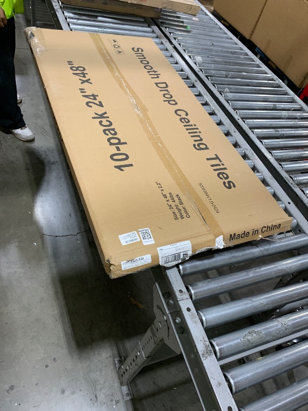 Photo 1 of IMXPW Smooth Drop Ceiling Tiles 2ft x 4ft - Waterproof, Fire-Rated, Easy Drop-in Installation - Premium PVC to Prevent Breakage - Ceiling Tiles 24" x 48", 10-Pack Cover 80 Sq. Ft, Black