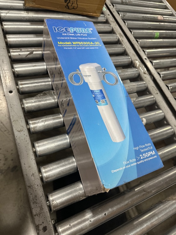 Photo 1 of ICEPURE WFS5300A-20 5 Years or 40K Gallons Under Sink Water Filtration System, Ultra High Capacity NSF/ANSI CAN372 & 42 Certified, Direct Connect Drinking Faucet, Removes Chlorine, Odor, Heavy Metals