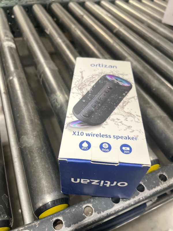 Photo 1 of Ortizan Wireless Portable Bluetooth Speaker, IPX7 Waterproof, Dustproof and Rustproof, Powerful 24W Sound, Enhanced Bass, 30-Hour Battery, 360° Party Light, and Stereo Pairing (BT 5.3), Gifts - Blue