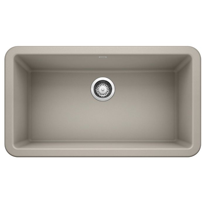 Photo 1 of BLANCO Ikon 33" Apron Single Bowl Farmhouse Sink, Concrete Grey