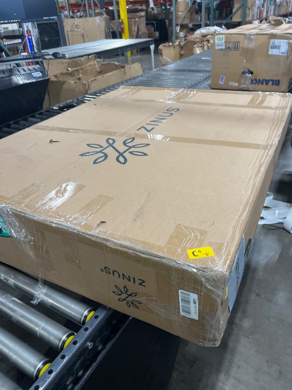 Photo 1 of ZINUS 9 Inch No Assembly Metal Box Spring, Cool Mattress Foundation, Sturdy Metal Structure, Split King, White