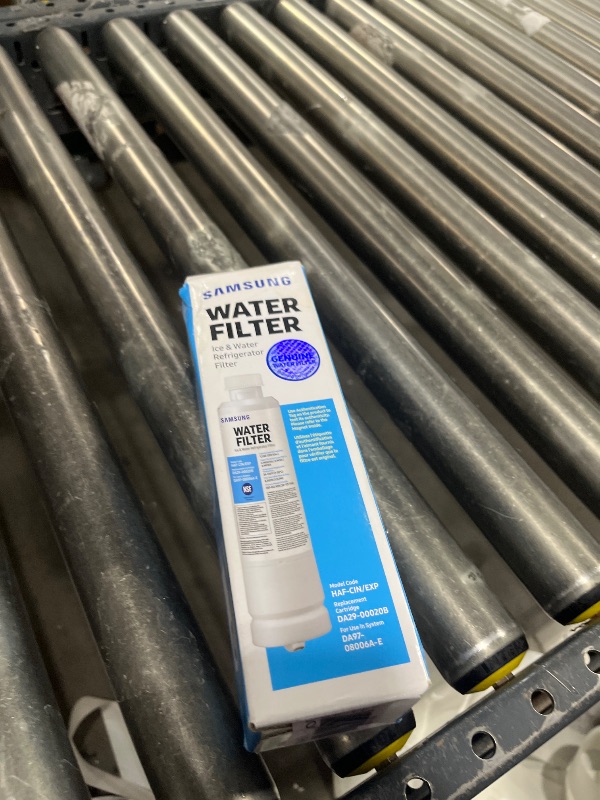 Photo 1 of SAMSUNG Genuine Filter for Refrigerator Water and Ice, Carbon Block Filtration for Clean, Clear Drinking Water, 6-Month Life, HAF-CIN/EXP, 1 Pack