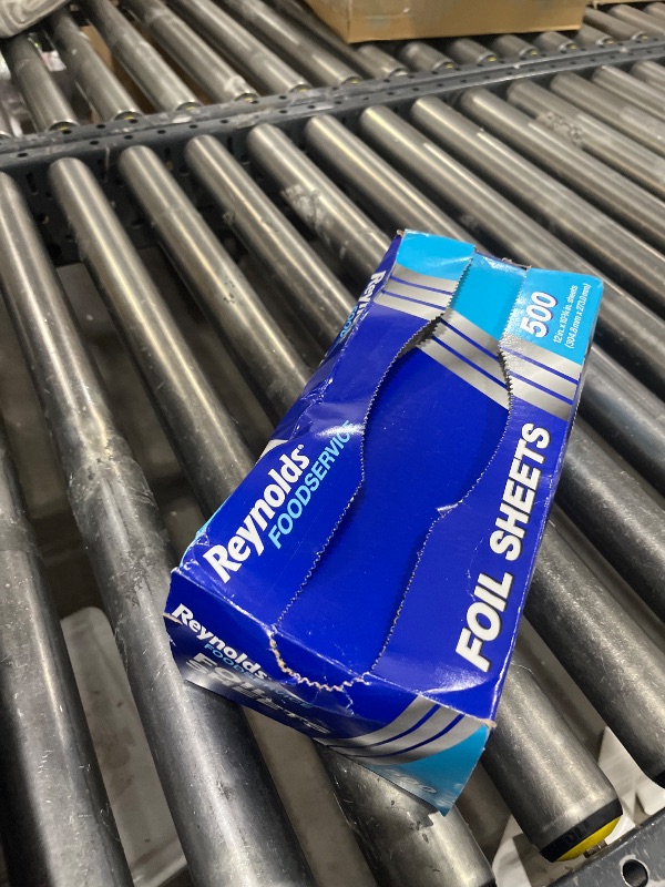 Photo 1 of Reynolds Foodservice Pre-Cut Aluminum Foil Sheets, Great for Concessions, Catering, Cafeterias, and Restaurants, Easily Moldable Around Food, 12 x 10.75 Inches, 500 Ct.