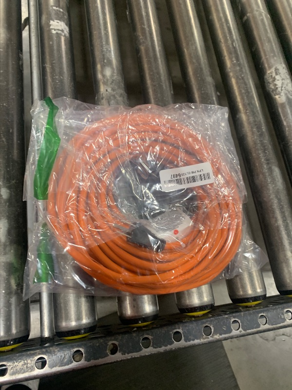 Photo 1 of KTMC 50ft 16AWG Outdoor Extension Cord, Indoor/Outdoor 50-Foot SJTW 16/3 Gauge Extension Cable with Durable Weatherproof PVC Vinyl Jacket, 3-Prong Grounded Plug, ETL Certified 13A 1625W, Orange