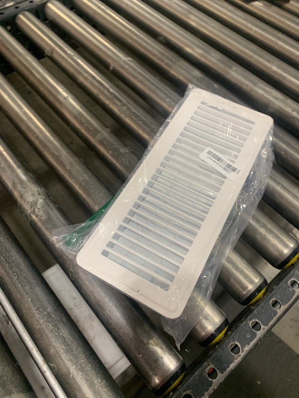 Photo 1 of Howeall 4" x 12" Floor Register - Heavy Duty Steel Walkable Floor Vents - Easy Adjust Air Supply Lever - Vent Covers for Home (White)