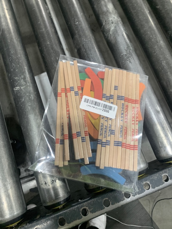 Photo 1 of TIHOOD 18PCS Hockey Pencils and Erasers - Bulk 9 Inch Hockey Stick Sports Theme Party Supplies, Fun Cool Pencils for Hockey Fans, Students, Stocking Stuffers and Goodie Bag Birthday Party Favors