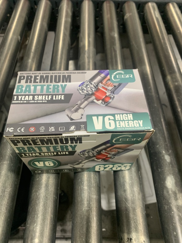 Photo 1 of EGR Premium 6200mAh V6 Battery Replacement Compatible with Dyson V6 Animal V6 Absolute V6 Motorhead V6 Fluffy SV03 SV04 SV05 SV06 SV07 SV09 DC58 DC59 DC61 DC62 DC72 DC74 Vacuum Cleaner(Not Fit V7, V8)