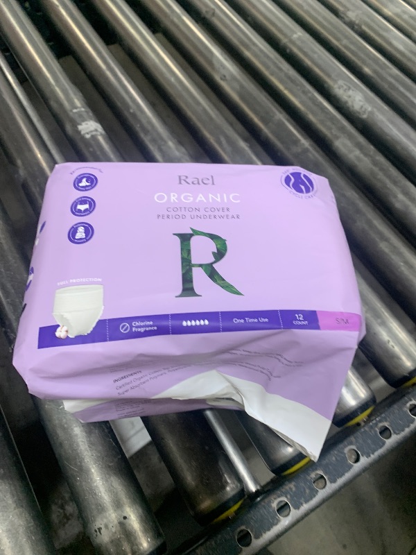 Photo 1 of Rael Disposable Underwear for Women, Organic Cotton Cover - Incontinence Pads, Postpartum Essentials, Disposable Underwear, Unscented, Maximum Coverage (Size S-M, 12 Count)