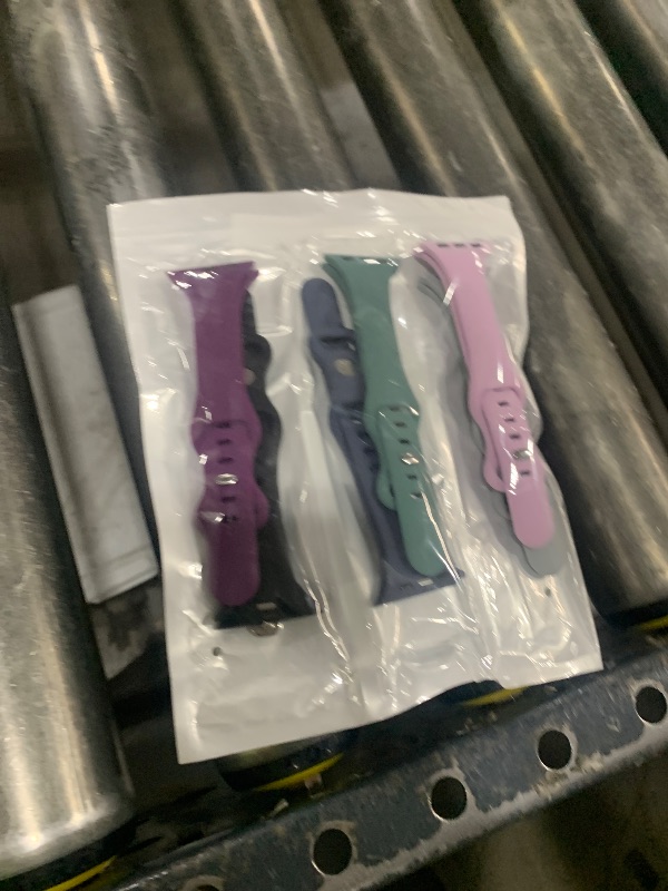 Photo 1 of Lerobo 6 Pack Silicone Sport Watch Bands Compatible with Apple Watch Series 7 8 SE 6 5 4 3 2 1