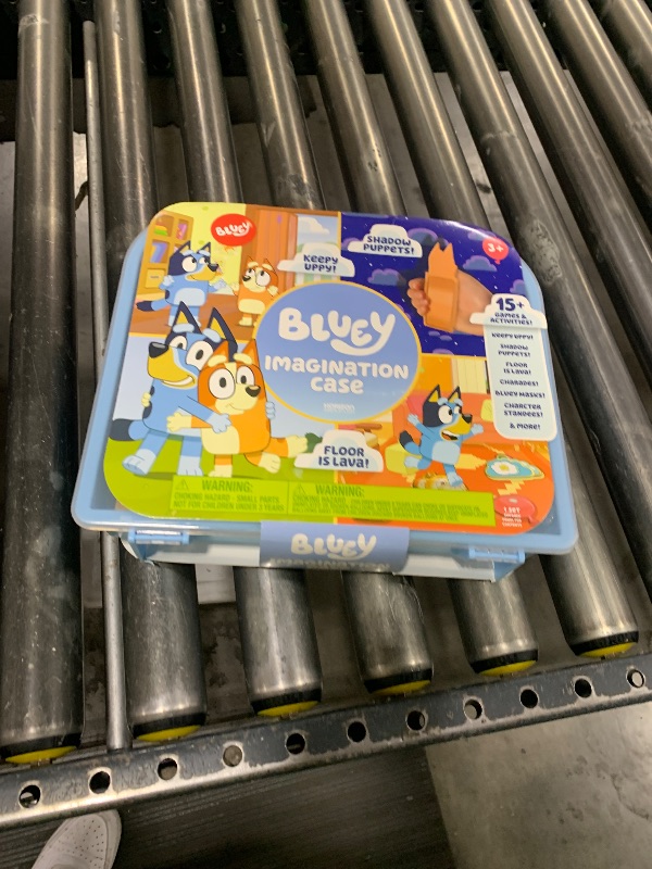 Photo 1 of Bluey Imagination Case, 15 Games & Activities, Travel-Friendly Bluey Playset With Markers, Crayons, Balloons, Puppets & Games for 3 Year Olds, Fun Bluey Toys & Toddler Games, Bluey Party Decorations