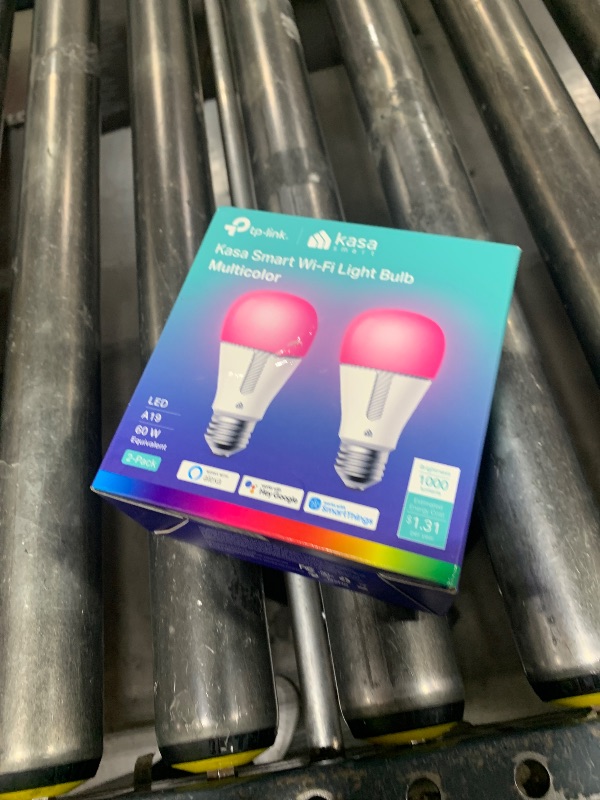 Photo 1 of Kasa Smart Bulb, 1000 Lumens Full Color Changing Dimmable Smart WiFi Light Bulb Compatible with Alexa and Google Home, 11W, A19, 2.4Ghz only, No Hub Required (KL135P2), 2-Pack,White