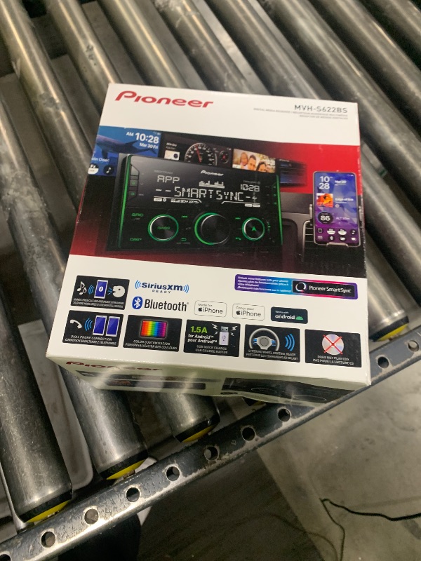 Photo 1 of Pioneer MVH-S622BS Double Din Bluetooth Car Stereo with USB/AUX Inputs, Pioneer Smart Sync, and Hands-Free Calling for Enhanced in-Car Audio Experience