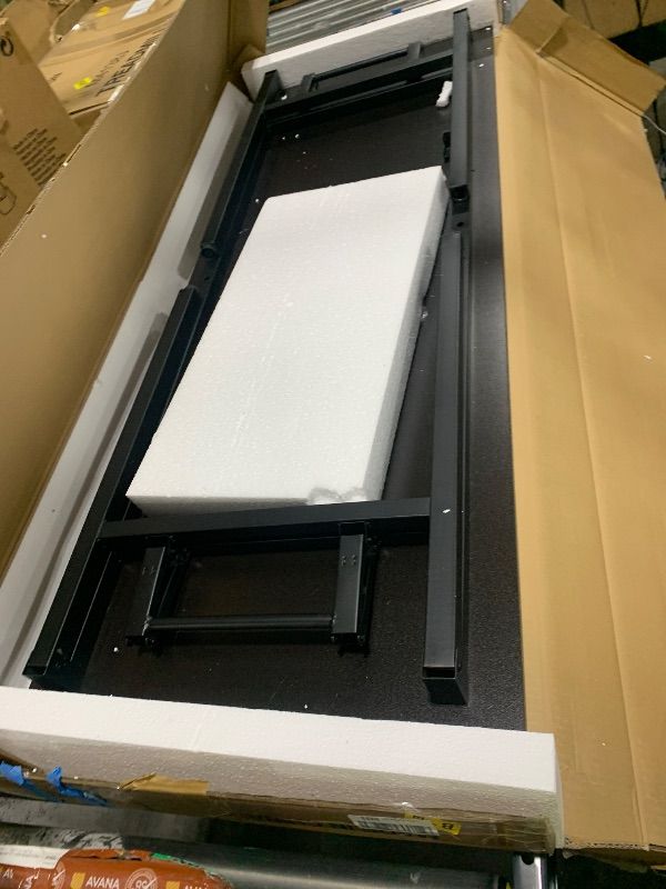 Photo 1 of Need Computer Desk Office Desk 62 inches Folding Table with BIFMA Certification Computer Table Dining Table No Install Needed, Black
