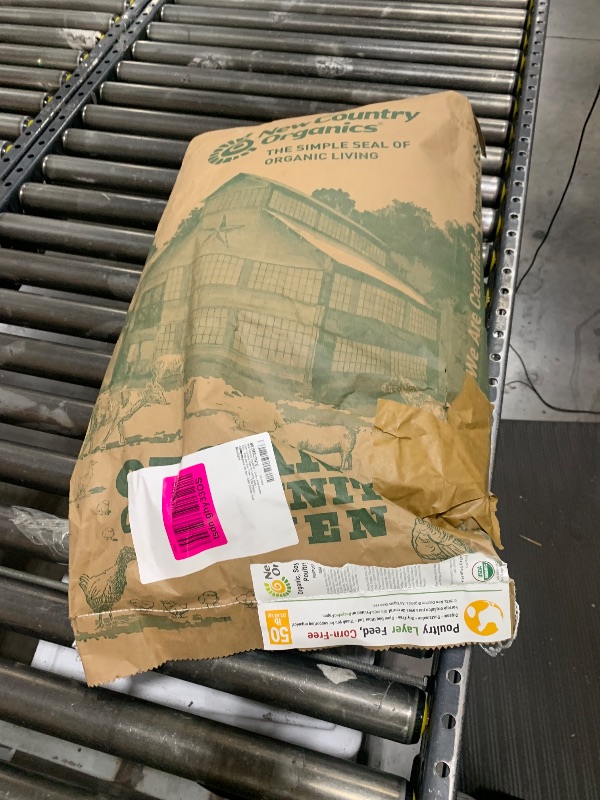 Photo 1 of New Country Organics | Corn-Free Classic Layer Chicken Feed for Laying Hens | Corn-Free and Soy-Free | 17% Protein | Certified Organic and Non-GMO Chicken Food | 50lbs Bag