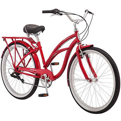 Photo 1 of Schwinn Sanctuary 7 Comfort Cruiser Bike Featuring Retro-Styled 16-Inch/Small Steel Step-Through Frame and 7-Speed Drivetrain with Front and Rear Fen
