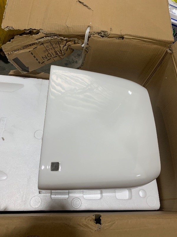 Photo 1 of Macerating Toilet with Pump, Two-Piece Upflush Toilet For Basement, Powerful & Quiet Macerating Pump System With 3 Water Inlet & Ac Vent, 36ft Vertically, Elongated Bowl