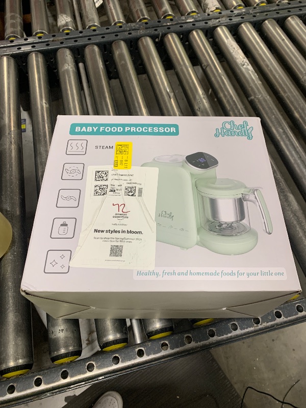 Photo 1 of Baby Food Maker, 5 in 1 Baby Food Processor with Steaming Basket, Auto Cooking & Grinding, Touch Screen Control, Baby Steamer and Blender, Baby Food Puree Maker Warmer Mills Machine (Green)