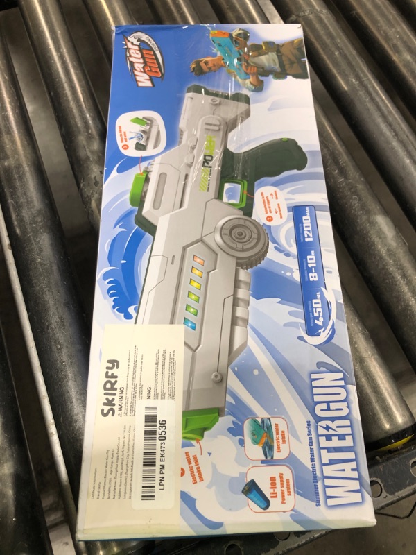 Photo 1 of Skirfy Electric Water Gun for Adults Kids,Powerful Automatic Squirt Gun with Light,High Powered Water Blasts,Auto Refill Long Range,Pool Party Swimming Outdoor Summer Toy Game for Boy Girl