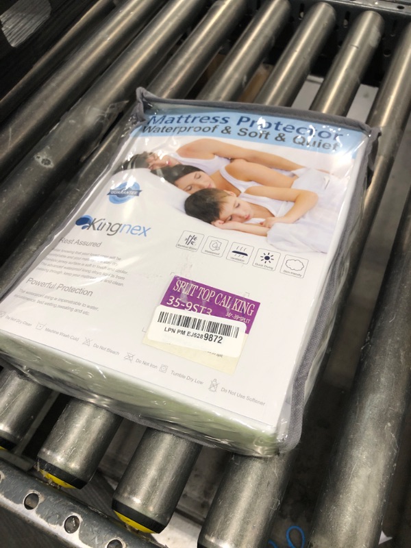 Photo 1 of 36-39" Split Top California King Mattress Protector for Adjustable Bed with Upper Flex Head Waterproof Ultra Soft Jersey Fitted Mattress Cover