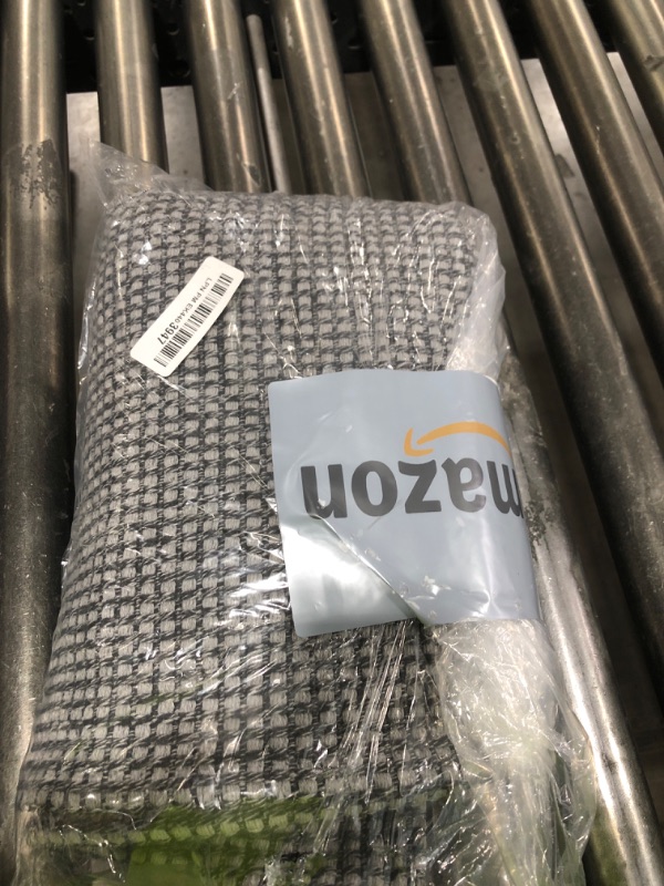 Photo 1 of KOZYFLY Runners for Hallways 2x7 ft Washable Kitchen Runner Non Slip Rubber Backed Hall Runners Cotton Entryway Runner Rugs Floor Carpet for Indoor Backdoor Bedroom Kitchen, Grey/Dark Grey