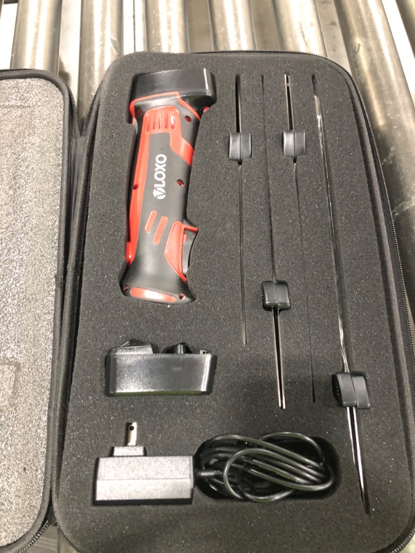 Photo 1 of VLOXO Electric Fillet Knife-Cordless Fillet Knife for Fish with 4 Stainless Steel Blades, Non-Slip Grip, Safety Lock, Includes Storage Case