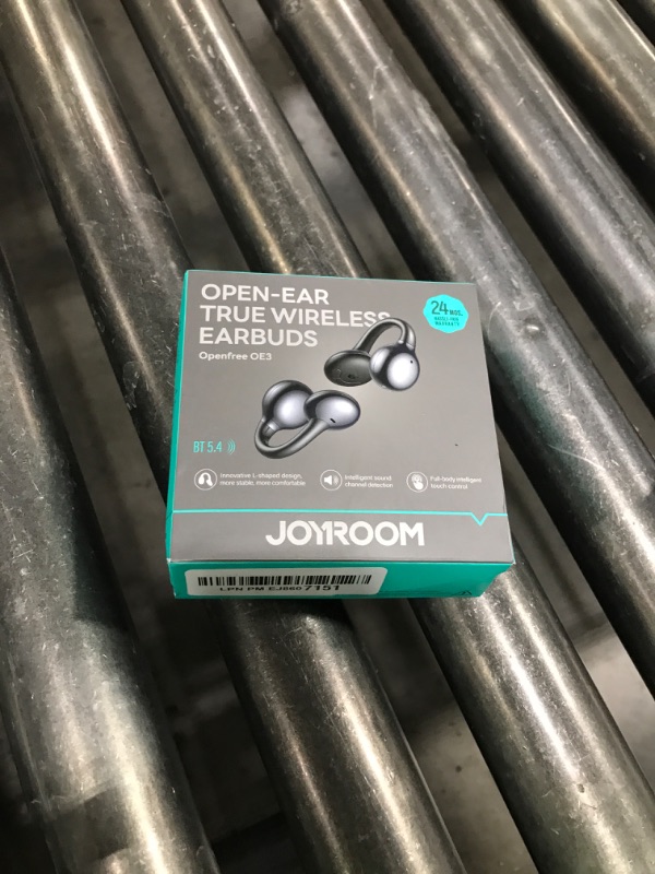 Photo 1 of JOYROOM OE3 Clip-On Earbuds, Wireless Open Ear Earbuds Headphones with Auto L-R Recognition, Omni Tap Control, Immersive Sound, and Ultra-Light 4.9g Fit, Comfortable for Workouts and Daily Use?Black?