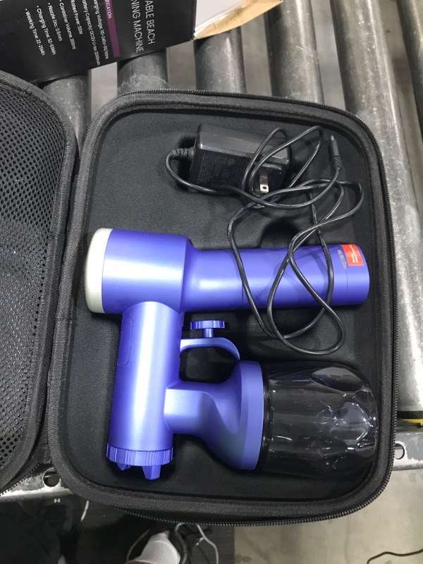 Photo 1 of Portable Spray Tan Machine Rechargeable Handheld Travel Tanning Gun Deluxe Set Cordless Spray Tanner With Carry Case For Home Salon DIY Beach Self Tans and Travelling