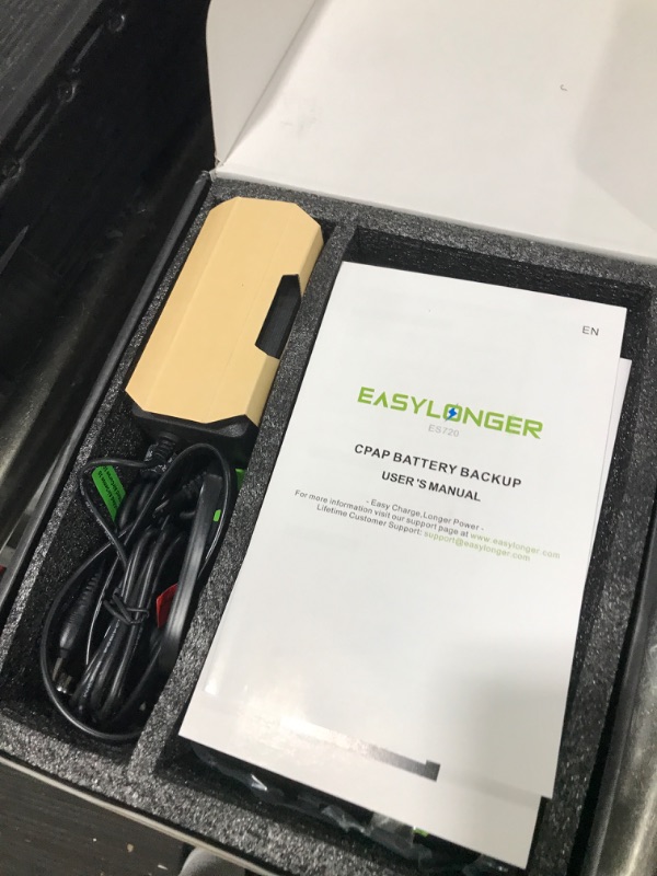 Photo 1 of EASYLONGER CPAP Battery Backup Power Supply ES720, 266.4Wh CPAP Battery for AirSense 11, AirSense 10, AirCurve 10, AirMini, Philips Dreamstation/ 2, Emergency CPAP Battery for Outdoor Camping