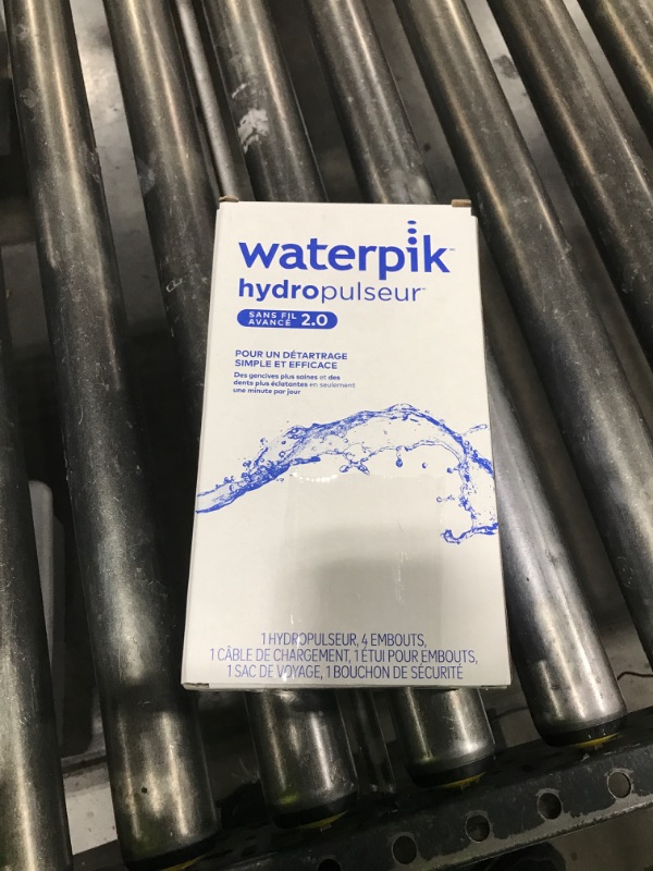 Photo 1 of Waterpik Cordless Advanced 2.0 Water Flosser For Teeth, Gums, Braces, Dental Care With Travel Bag and 4 Tips, ADA Accepted, Rechargeable, Portable, and Waterproof, Blue WP-583, Packaging May Vary