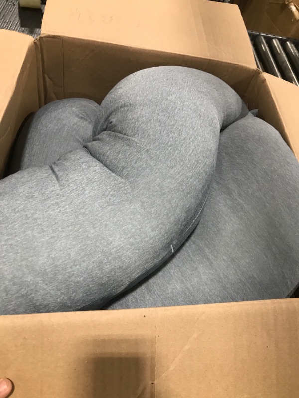 Photo 1 of Pharmedoc Pregnancy Pillows, U-Shape Full Body Pillow – Removable Cooling Cover -Dark Grey – Belly and Back Support - Maternity Essential - Pregnancy Must Haves