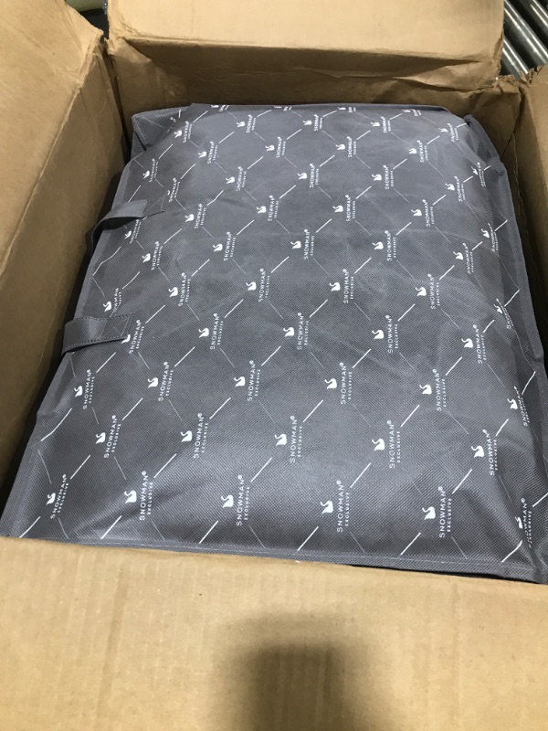 Photo 1 of SNOWMAN Premium Down Comforter Palatial King Size, Luxurious All Season Duvet Insert with Cotton Blended Fabric, 53oz Fill Weight 3D Baffle Box Design Hotel Bedding Comforter (White,120"x98")