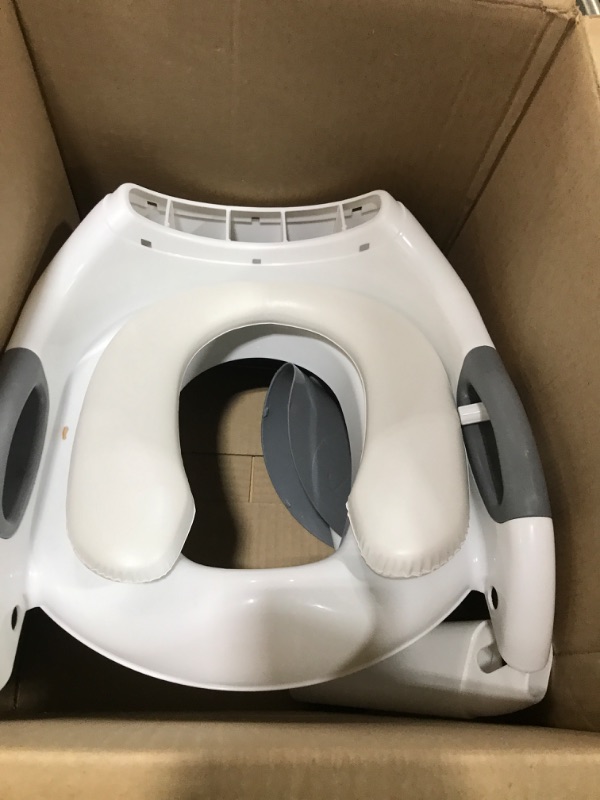 Photo 1 of Potty Training Seat with Step Stool Ladder, SKYROKU Potty Training Toilet for Kids Boys Girls Toddlers - Comfortable Safe Potty Seat with Anti-Slip Pads Ladder Grey