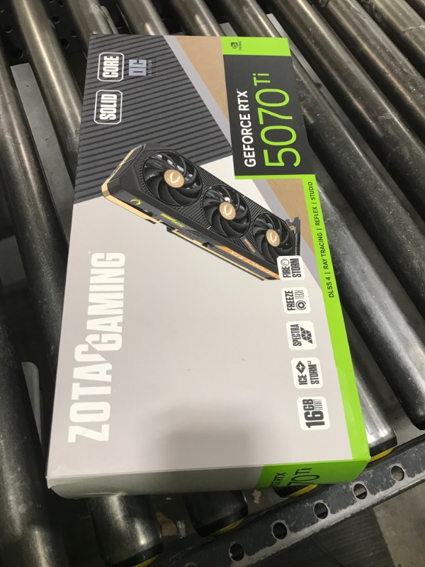 Photo 1 of ZOTAC Gaming GeForce RTX 5070 Ti Solid CORE OC DLSS 4 16GB GDDR7 256-bit 28 Gbps PCIE 5.0 Gaming Graphics Card, IceStorm 3.0 Advanced Cooling, Spectra RGB Lighting, ZT-B50710J2-10P