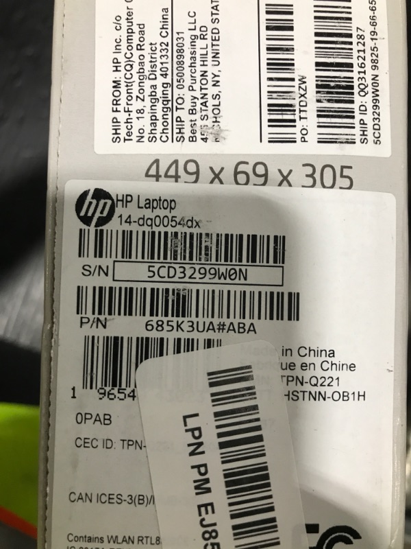 Photo 1 of HP Stream 14-inch Laptop for Student and Business - Intel Quad-Core Processor, 16GB RAM, 320GB Storage (64GB eMMC + 256GB Card), 1-Year Office 365, Webcam, 11H Long Battery Life, Wi-Fi, Win11 H in S