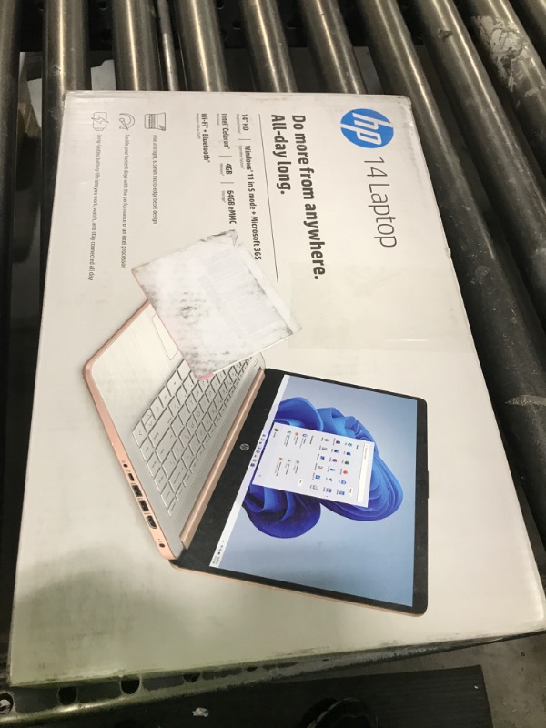 Photo 1 of HP Stream 14-inch Laptop for Student and Business - Intel Quad-Core Processor, 16GB RAM, 320GB Storage (64GB eMMC + 256GB Card), 1-Year Office 365, Webcam, 11H Long Battery Life, Wi-Fi, Win11 H in S