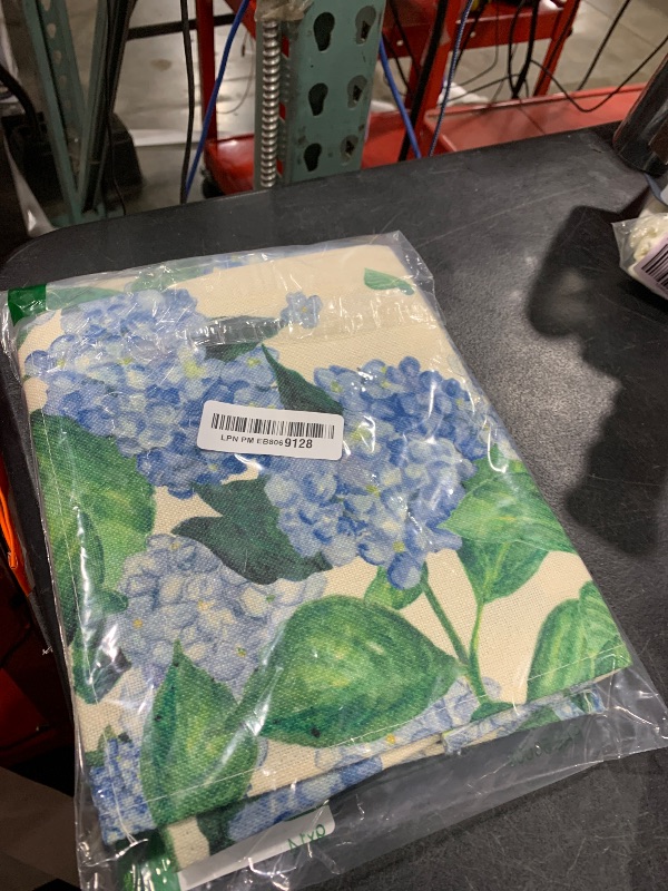 Photo 1 of Artoid Mode Watercolor Hydrangea Summer Placemats Set of 6, 12x18 Inch Seasonal Spring Table Mats for Party Kitchen Dining Decoration