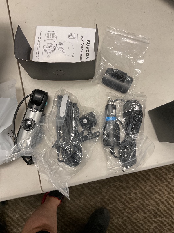 Photo 1 of Dash Cam Front and Rear, 1080P Dash Camera for Cars, 3 Channel Car Camera Front Rear and Inside with 32GB Card, Loop Recording, Night Vision, HDR, G-Sensor, 24Hr Parking