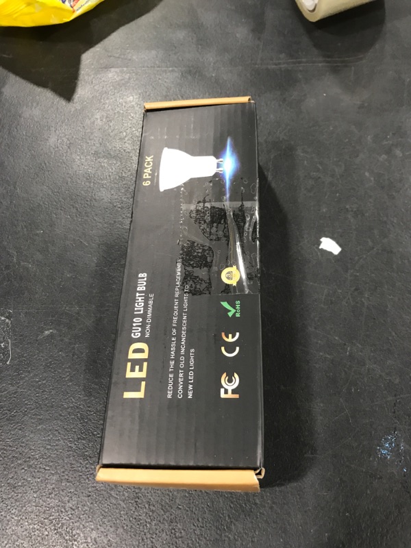 Photo 1 of hansang GU10 LED Bulbs Lighting,LED 5.5 Watt Replacement 50W Halogen, 85-265VAC, 550 Lumens, 5000K (Daylight), 120°,Frosted MR16 Shape GU10 Bulb,Track Lighting Non Dimmable - Pack of 6